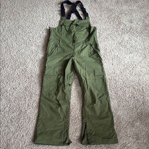 Green Snow Bib Overalls